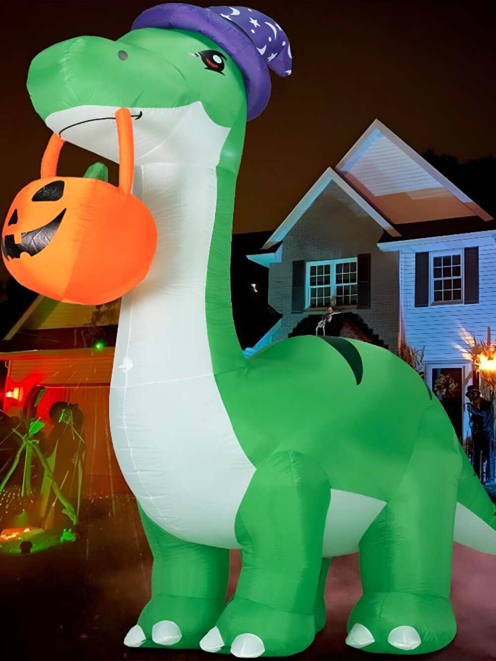 10FT Giant Halloween Decorations Inflatable Dinosaur Outdoor Decor.